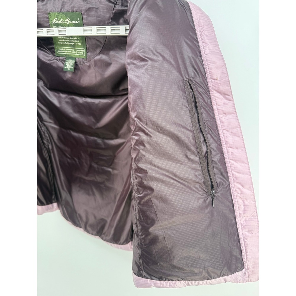 Eddie Bauer Premium Goose Down Vest Women's Medium Puffer Lightweight Pink - Picture 4 of 7